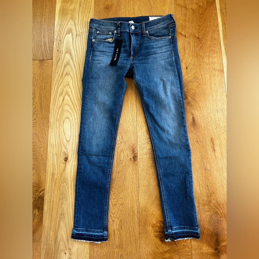 rag & bone Women's Skinny Jeans - Dark Blue Denim